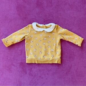 C&A Floral Lace Collar Sweatshirt